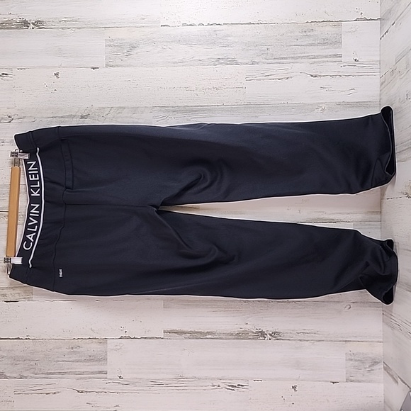Calvin Klein black thermal pullon athletic athleisure pants elastic Size Large - Picture 7 of 10